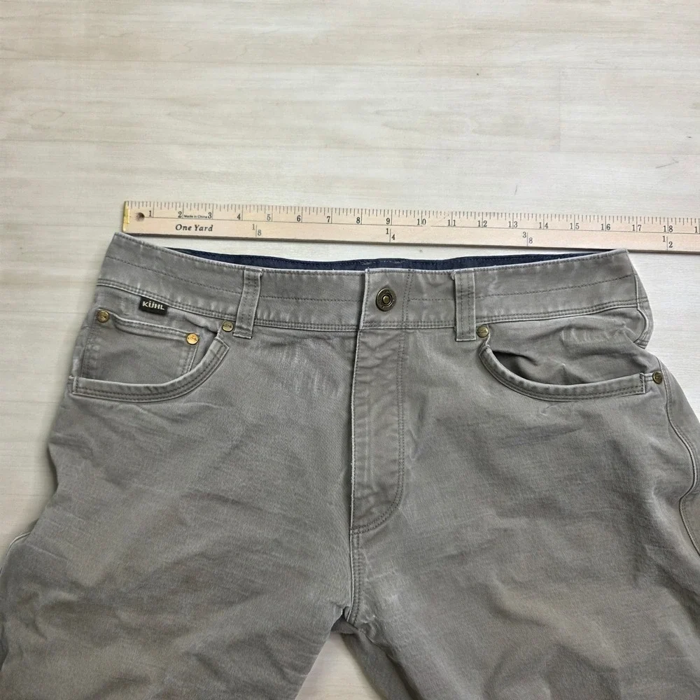 Kuhl Rydr Mens 32 x 29 Khaki Tan Vintage Patina Dye Articulated Workwear Pants